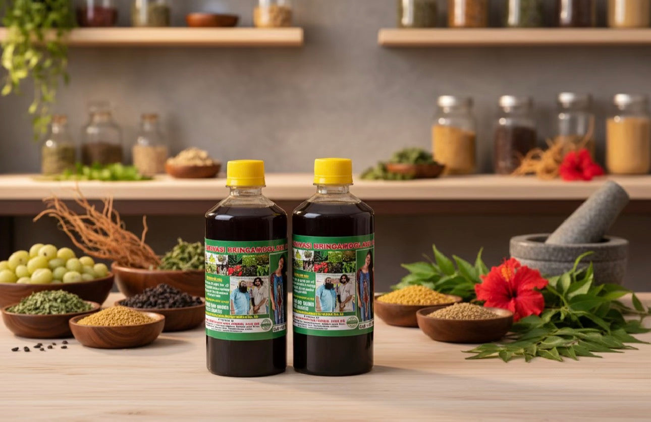 Adivasi Bringhamoolaka 100% Pure Ayurvedic Herbal Hair Oil🌿